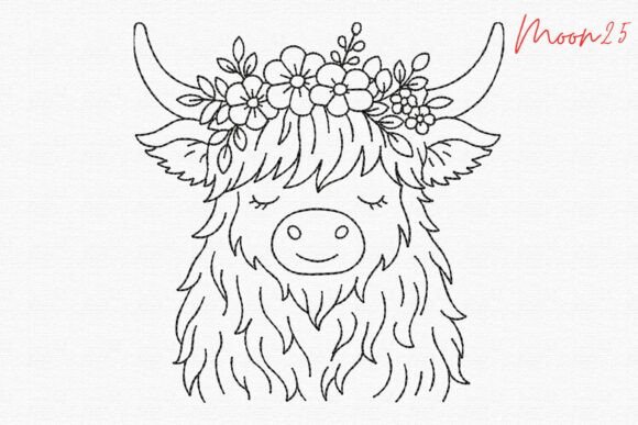 Kawaii Cow with Flower Crown