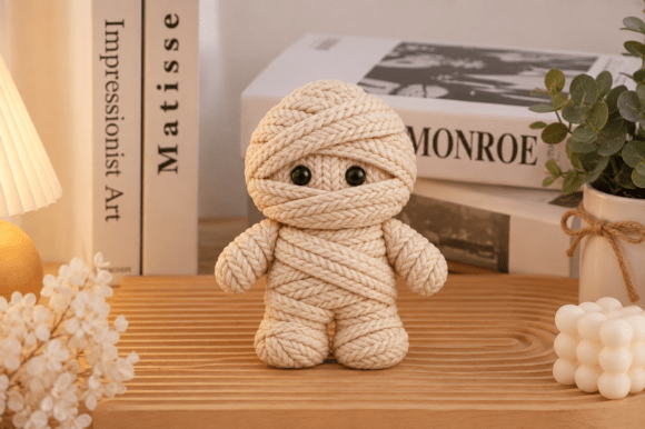 Knitted Mummy Doll Halloween STL – Cute 3D Print File for Spooky Season Décor - Image 4