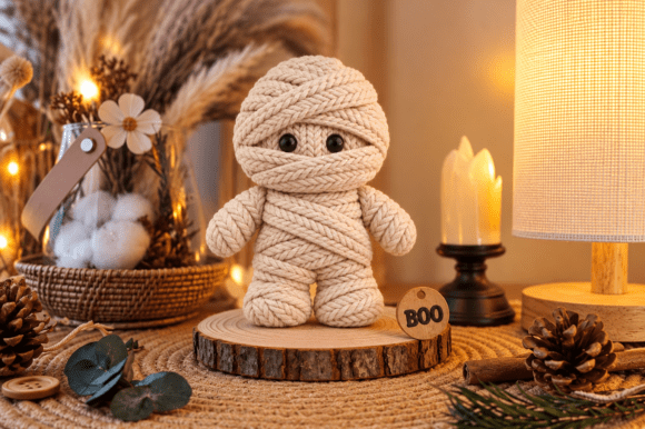 Knitted Mummy Doll Halloween STL – Cute 3D Print File for Spooky Season Décor - Image 5