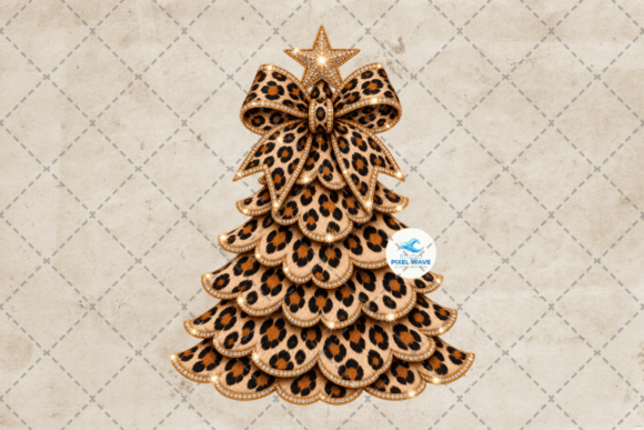 Leopard Coquette Christmas Tree Png