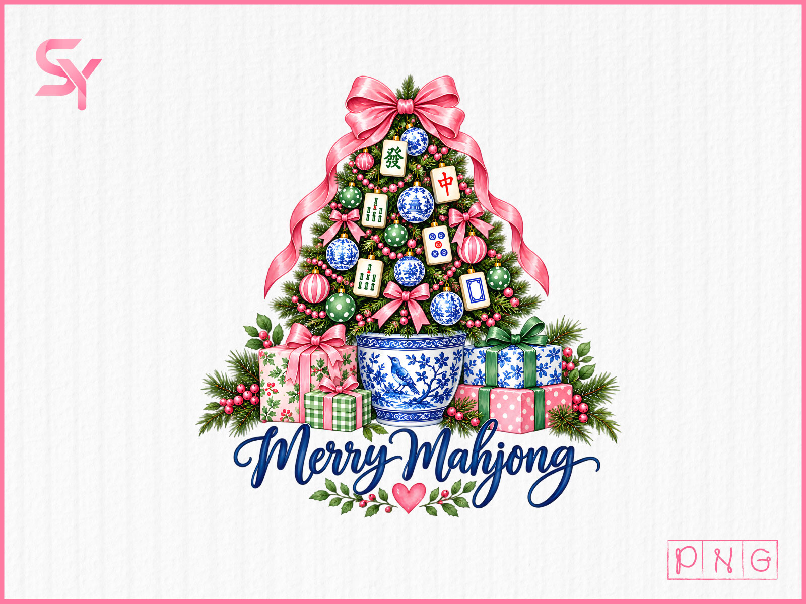 Merry Mahjong Christmas PNG