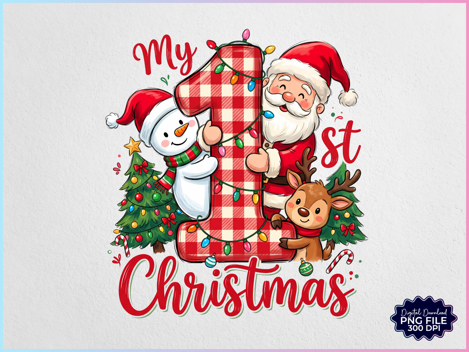My 1st Christmas Santa PNG