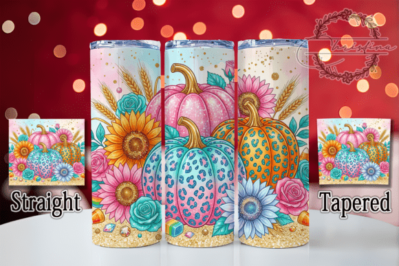 Pastel Glitter Pumpkin 20oz Tumbler