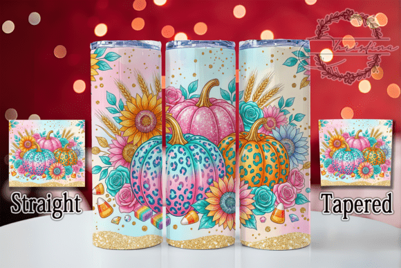 Pastel Glitter Pumpkin 20oz Tumbler