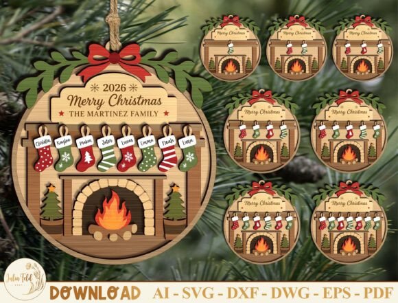 Personalized Christmas Ornament Svg