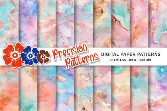 Rose Gold Watercolor Digital Paper