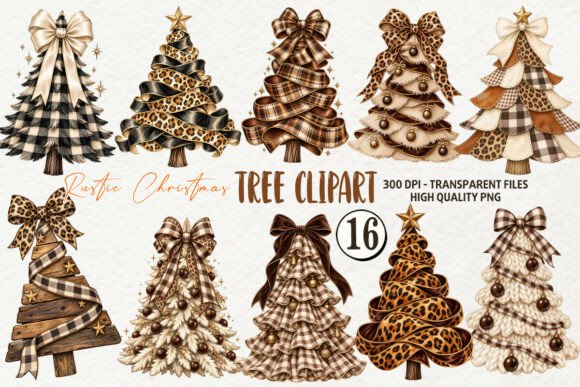 Rustic Christmas Tree Clipart