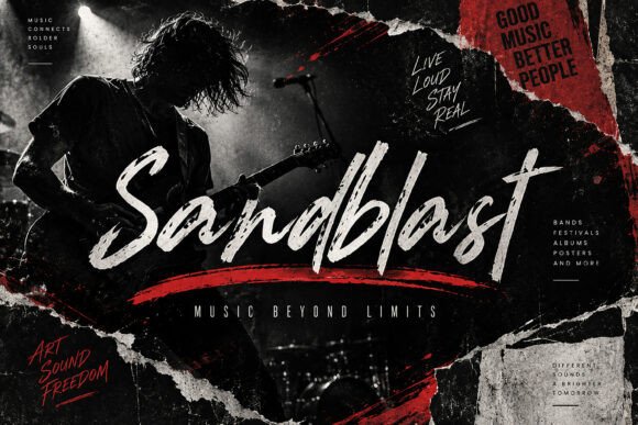Sandblast Font - Lettering Fonts