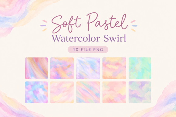 Soft Pastel Watercolor Swirl