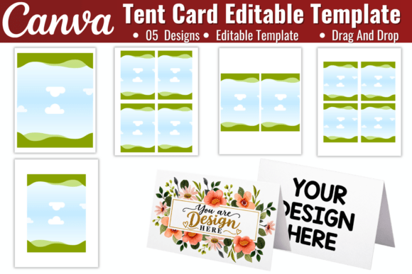 Tent Card Bundle Place Card Template