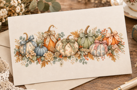 Vintage Autumn Pumpkin Garland