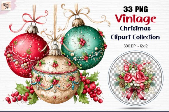 Vintage Christmas Clipart Collection
