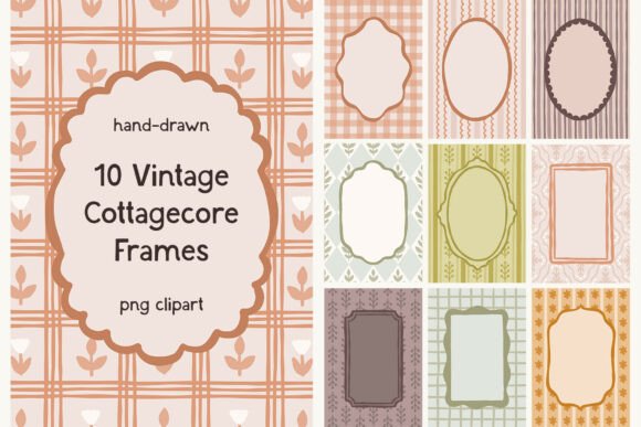 Vintage Cottagecore Folk Frames