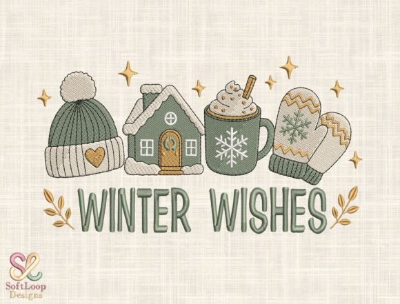Winter Wishes Embroidery Design