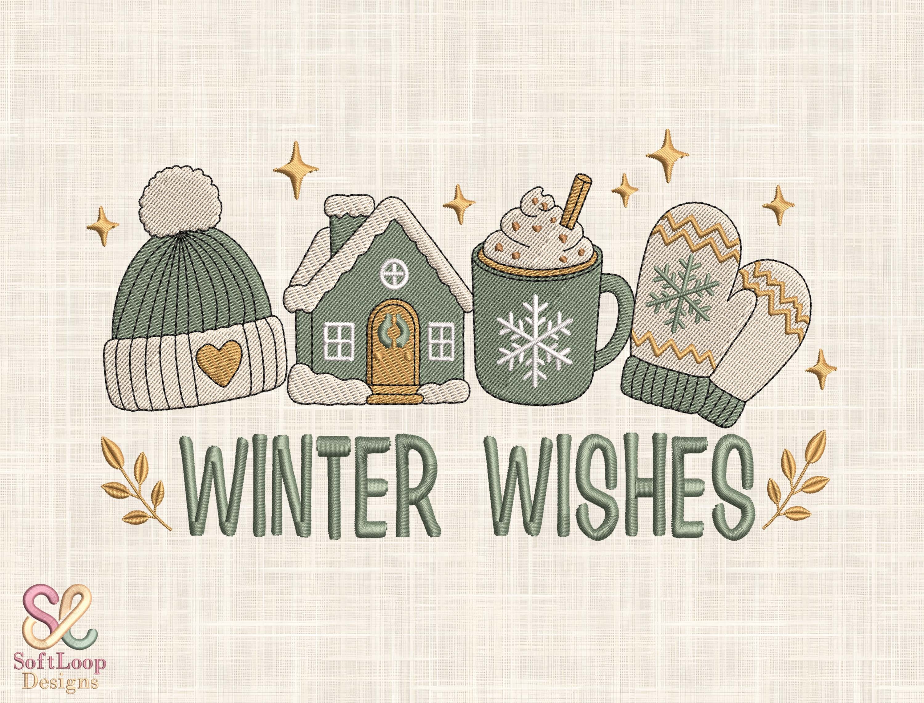 Winter Wishes Embroidery Design