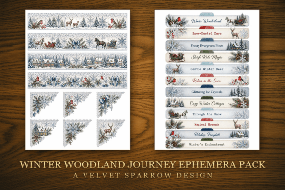 Winter Woodland Journey Ephemera Pack