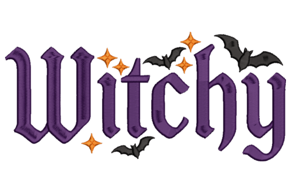 Witchy Halloween Embroidery Design