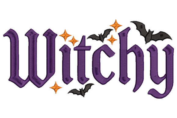 Witchy Halloween Embroidery Design