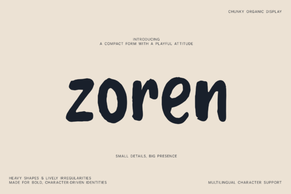 Zoren Font - Lettering Fonts