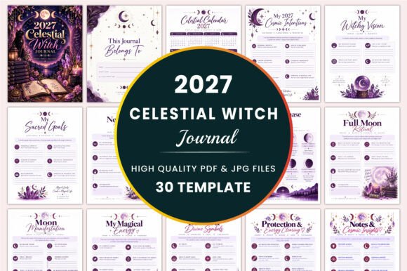 2027 Celestial Witch Journal KDP