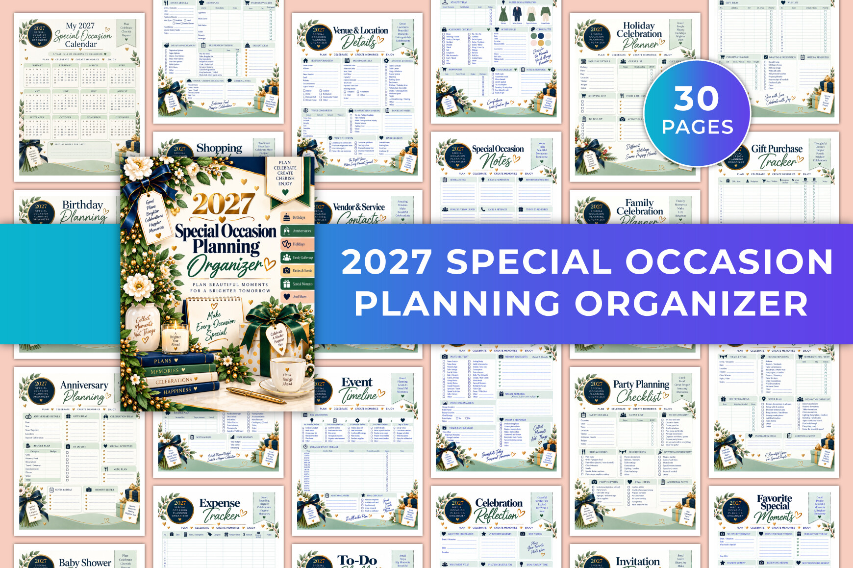 2027 Special Occasion Planning Organizer