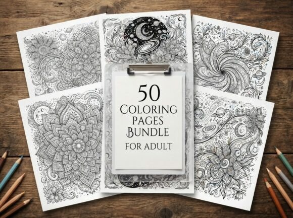 50 Mystical Galaxy Garden Coloring Pages