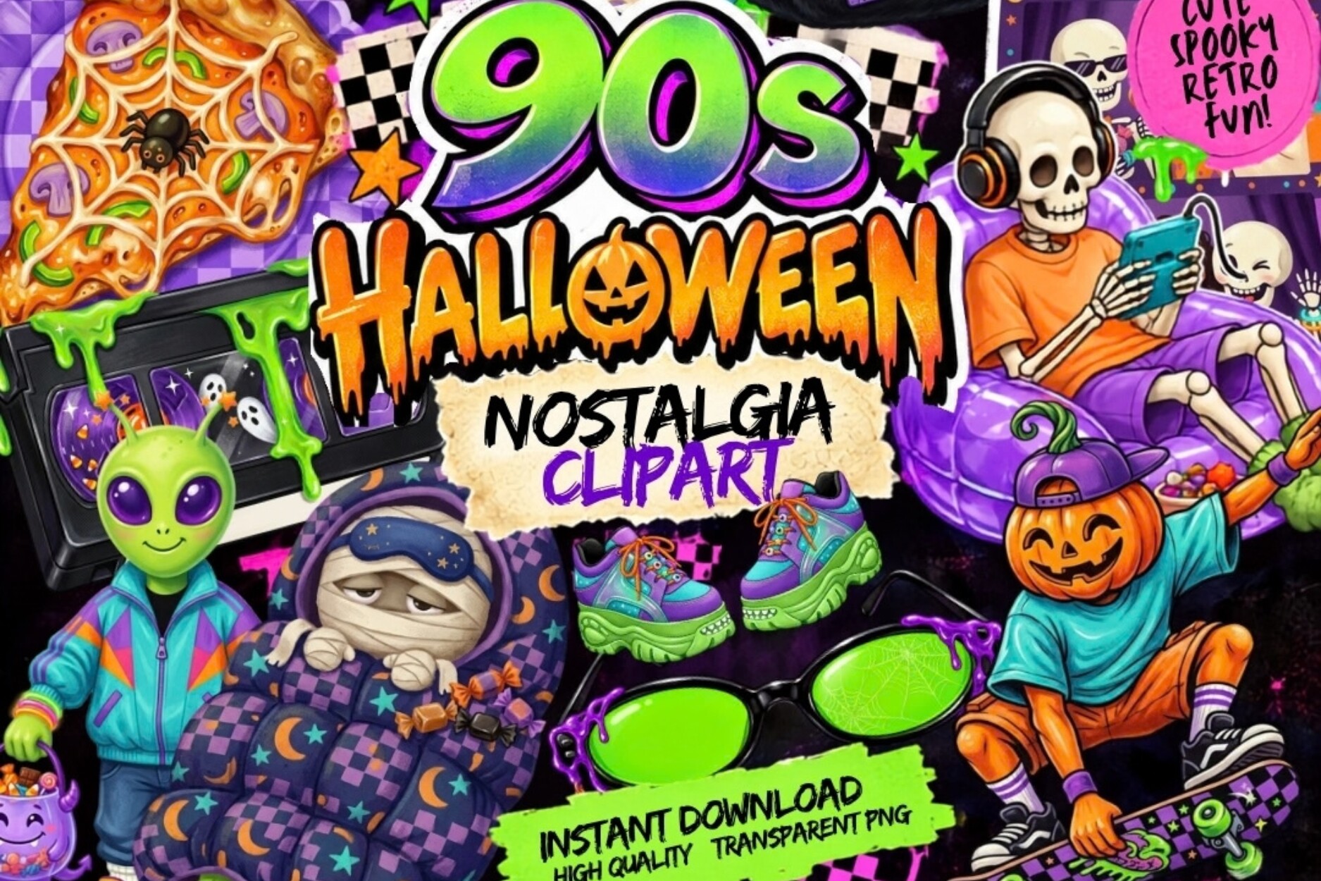 90s Halloween Nostalgia Clipart