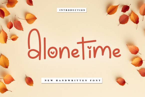 Alonetime Font - Lettering Fonts