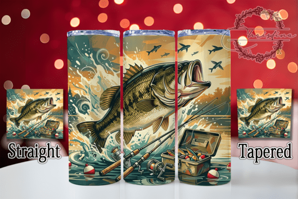 Bass Sunset Tackle 20oz Tumbler