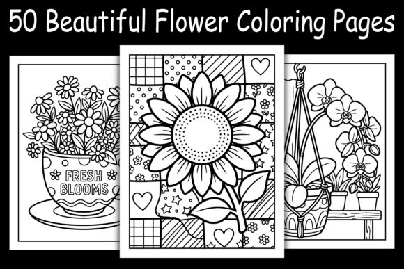 Beautiful Flower Coloring Pages