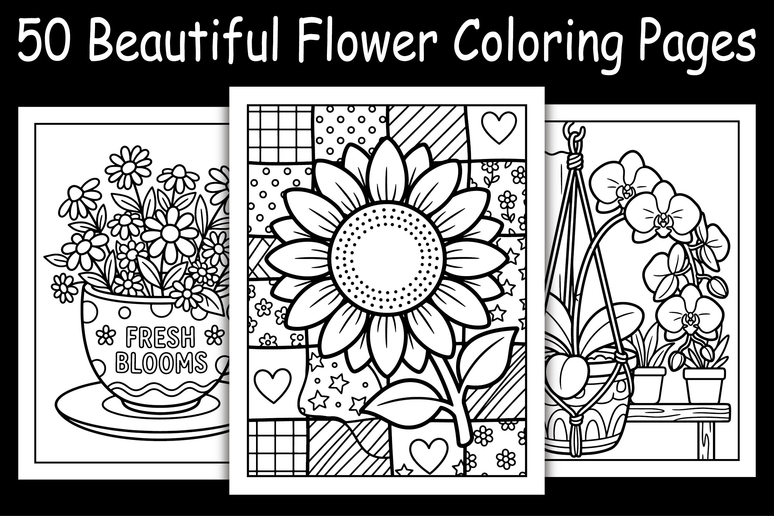Beautiful Flower Coloring Pages