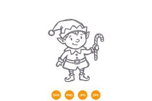 Santa Elf Project Christmas Elf Coloring Page Graphic by DesignVectx · Creative Fabrica