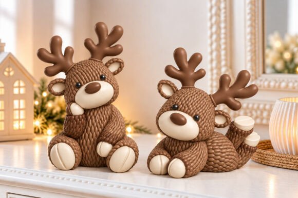 Christmas Knitted Reindeer STL File – 3D Printable Holiday Decor - Image 3