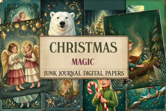 Christmas Magic Junk Journal Pages