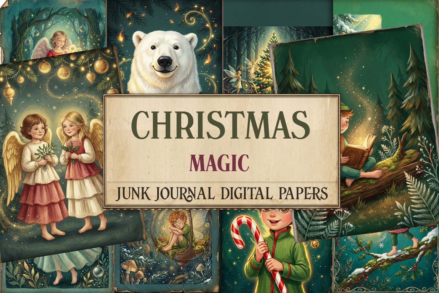 Christmas Magic Junk Journal Pages