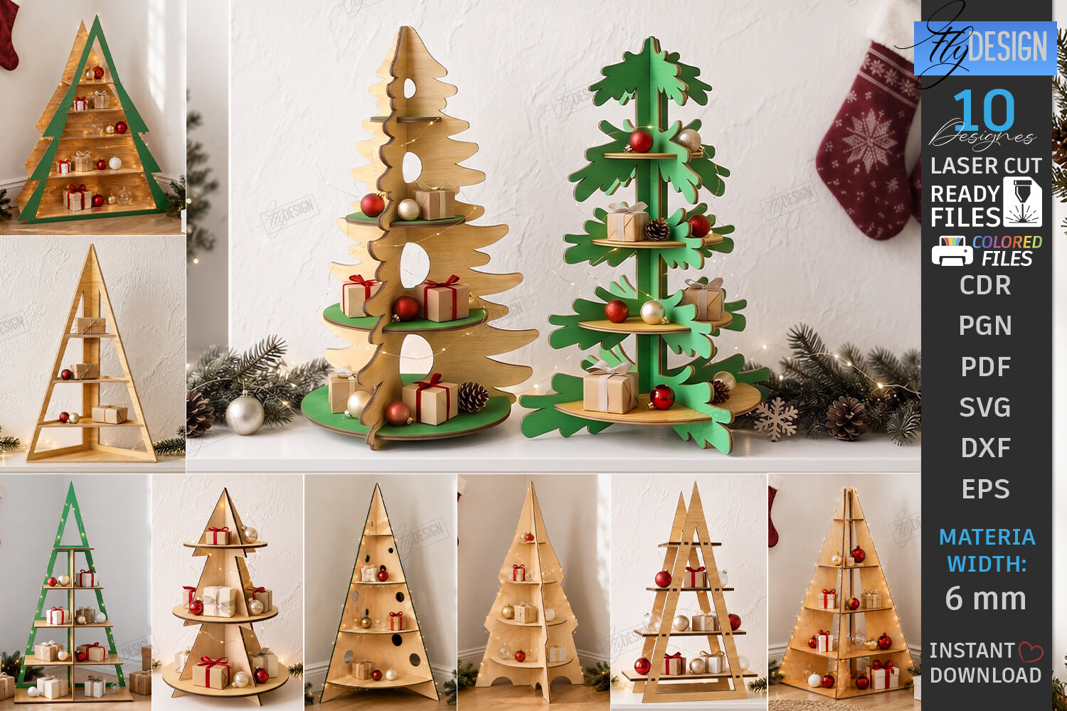 Christmas Tree Shelf Laser Cut Bundle