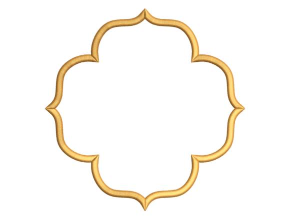 Classic Quatrefoil Linen Embroidery