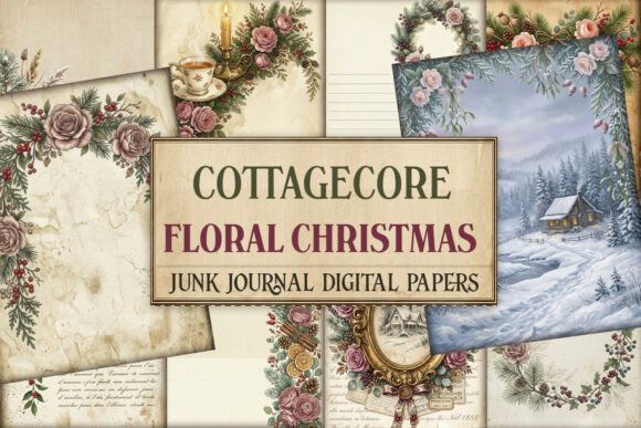 Cottagecore Floral Christmas Junk Journa