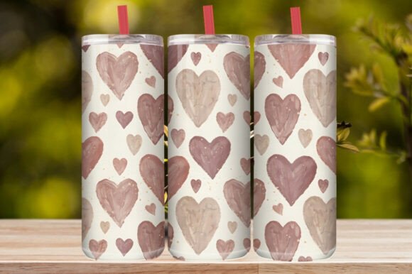 Cute Love Hearts Tumbler Wrap