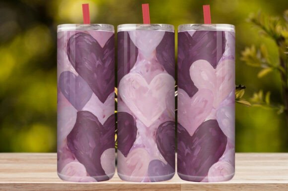 Cute Love Hearts Tumbler Wrap