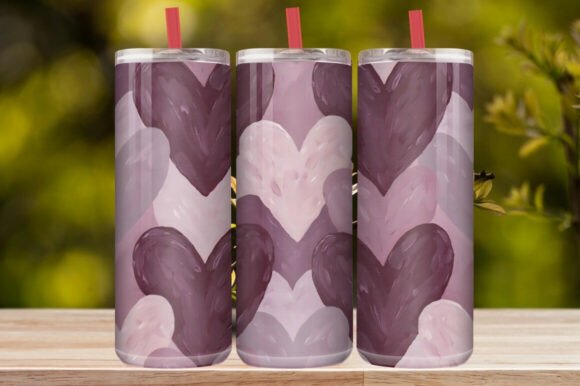 Cute Love Hearts Tumbler Wrap