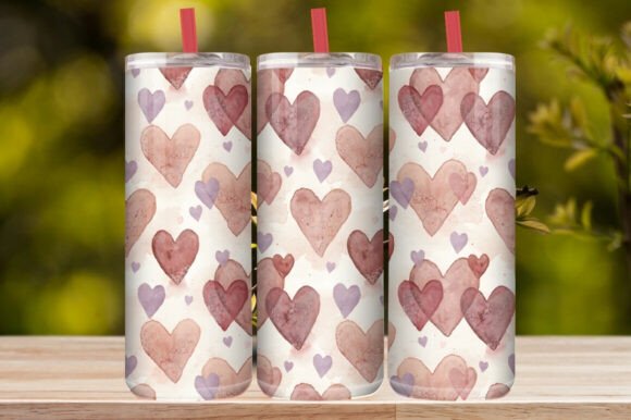 Cute Love Hearts Tumbler Wrap