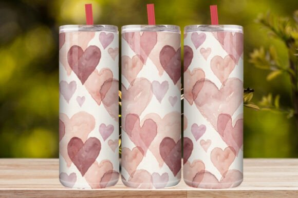 Cute Love Hearts Tumbler Wrap