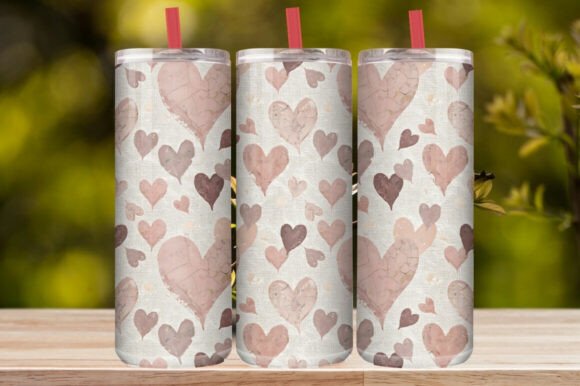 Cute Love Hearts Tumbler Wrap