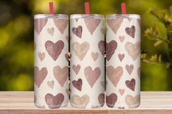 Cute Love Hearts Tumbler Wrap
