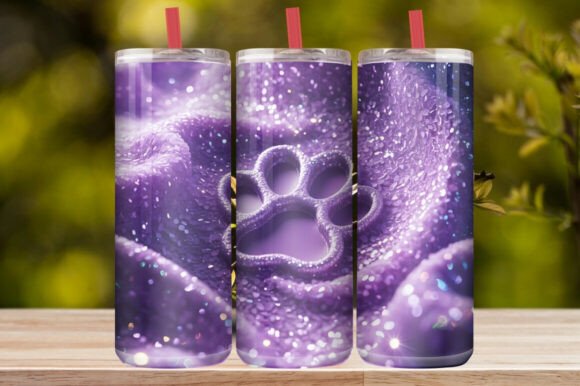Dog Paw Print Tumbler Wrap
