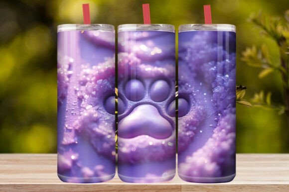 Dog Paw Print Tumbler Wrap
