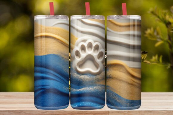 Dog Paw Print Tumbler Wrap