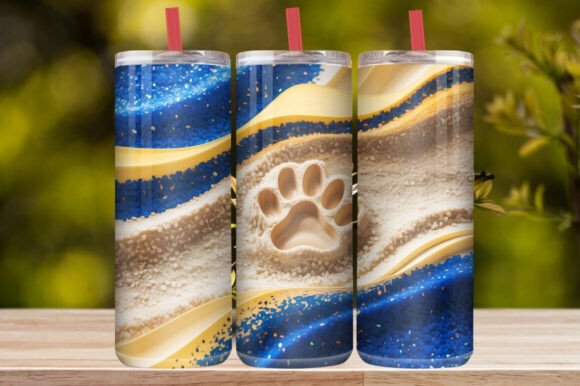 Dog Paw Print Tumbler Wrap