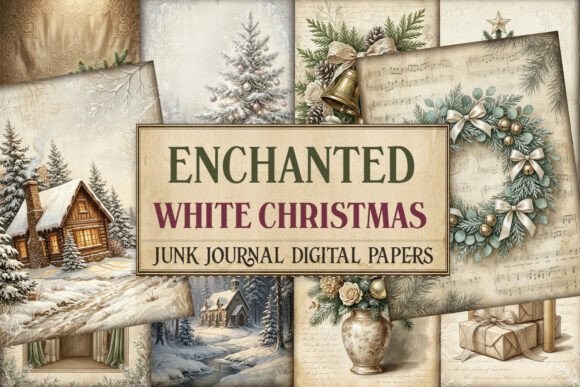 Enchanted White Christmas Junk Journal